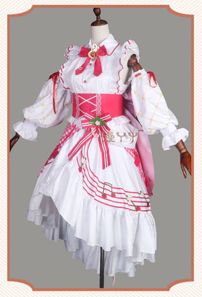 Anime Strawberry Miku 15th Anniversary Cosplay Costume Miku Lovely Lolita Dress Women Halloween Uniform Party Fancy Dress