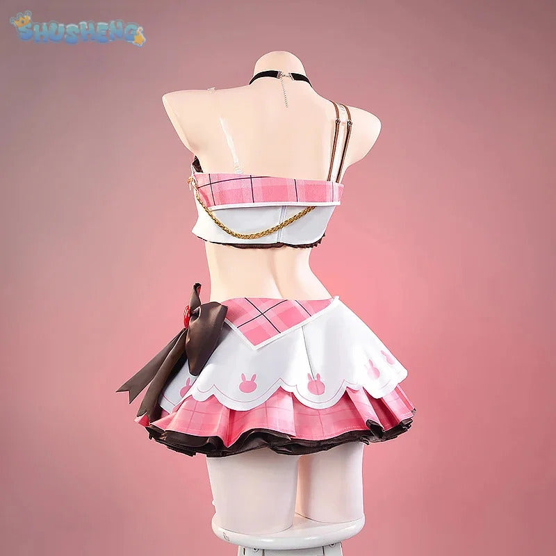 Game Azur Lane USS Laffey Cosplay Costume Halloween Carnival New Pink Song Dress Accessories Props Wig Uniform Women's Sweet Set