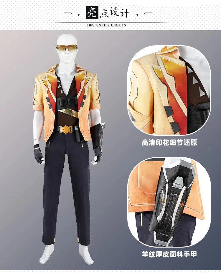 VALORANT Tejo Cosplay Costume Uniform Halloween Carnival Party Christmas Play Role Clothes Clothing for Men Shusheng