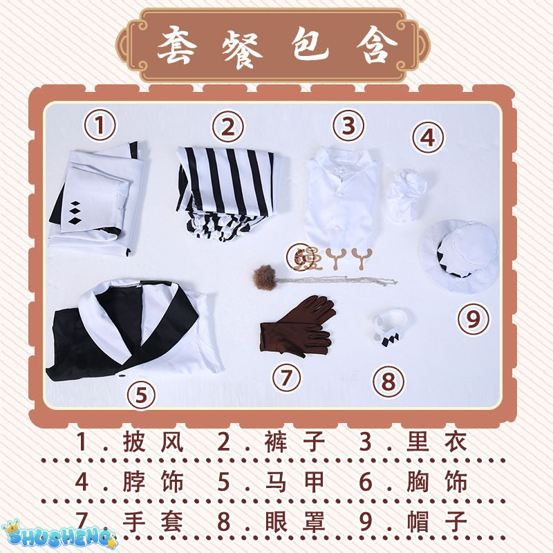 Nikolai Gogol Cosplay Costume Anime Bungou BSD Season 4 Nikolai Cosplay Cloak Cape Uniform Suit Halloween