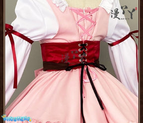 Honkai Impact 3 Cosplay Elysia Blossoming Spring Dress Lolita Cosplay Costume With Bow Game Halloween Costume