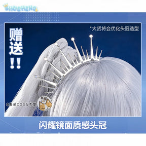 Shusheng-R RWBY Weiss Schnee Ice queen Cosplay Ruby Costume Coat strapless dress bag crown cummerbund set Halloween sweet Woman uniform