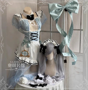 Cinderella Goddess of Victory: Nikke Cosplay Costume Lolita Sweet Maid Dress Accessories Socks Wig Props Halloween Girl Uniform