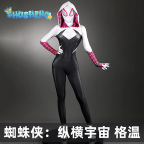 Spider-Man: Across the Spider-Verse Gwen Stacy Spandex Bodysuit Cosplay High quality Costume full set XS-XXXL Shusheng