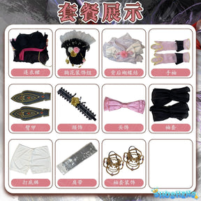 Anime Kurumi Cosplay Game Naraka: Bladepoint Costume HuTao Pink Dress Outfit Suit Halloween Party Role Play Prop for Woman