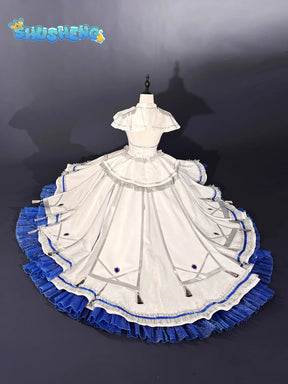 Cosplay Series: Date A Live-White Queen (Kurumi Tokisaki)Royal Blue Sapphire Dress Cosplay gorgeous Costume full set Shushengcos