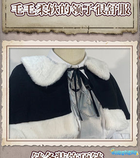 Anime Yosuga No Sora Kasugano Sora Cosplay Costume Winter Fur Collar Shawl Skirt Lolita Woman Cute Christmas Party Suit