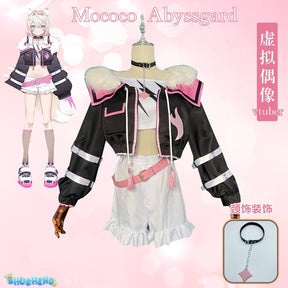YouTuber VTuber Mococo Abyssgard Cosplay Costume Party Suit Top Skirts Halloween Uniform Anime Clothing Custom Made Shoes
