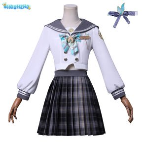 Anime Game Honkai Star Rail Fireflies Spring Missive Cosplay Clothing Full Set Costume Outfits For Woman JK Dress Cosplay Party