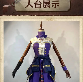 Identity Ⅴ Patricia Dorval Enchantress Cosplay Costume Halloween party new dress jacket gloves glasses prop set women uniform