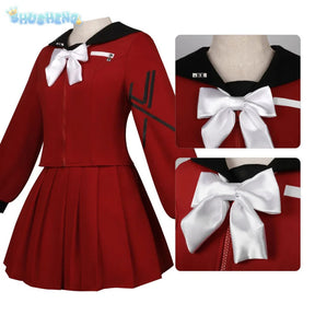 Tsukumo Kako The Hundred Line -Last Defense Academy- Cosplay costume Women Sweet JK Uniform Shirt Skirt Socks Tie Full Set