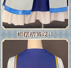 Aikatsu Stars! Costume Nijino Yume Cosplay Dresses School Idol Yume Wigs Headwear Halloween Carnival Schoolgirl Uniform Dress