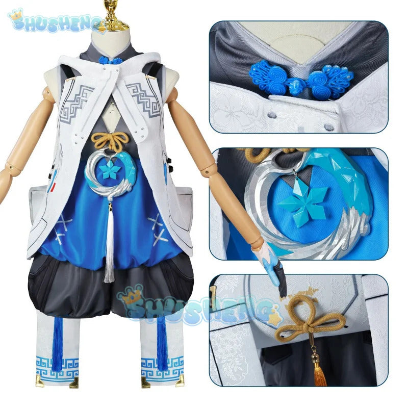 Shusheng Wuthering Waves Youhu Cosplay Costume Uniform Antiquarian Huanglong Halloween Party for Women Girls Role Play Props