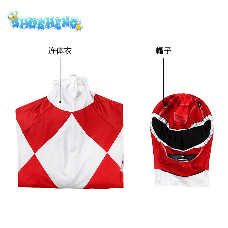 Kyoryu Sentai Zyuranger Geki Cosplay Rangers Costume Battle Armor Jumpsuit Red Tyranno Soldier Jumpsuit set