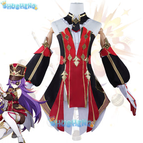 Anime Game Genshin Impact Chevreuse Fontaine Special Security and Surveillance Patrol Cosplay Costume Clothes Uniform Wig Shoes