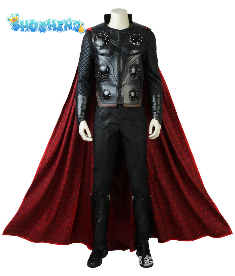 Avengers：Endgame  Thor Jumpsuit Cosplay Costume Halloween Masquerade Party Bodysuit