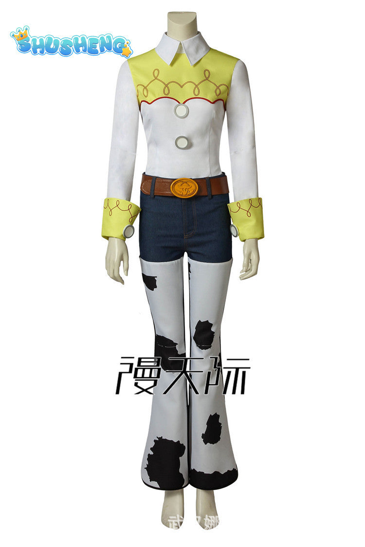 Anime Toy Story Cowboy Clothes Suit Jessie Cosplay Costume Adult Kids Top Pants Woman Man Party Carnival Halloween Costume