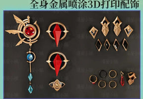 Shusheng-R Game Anaxagoras Honkai: Star Rail Cosplay Costume Halloween Carnival Handsome Coat Gloves Eye Mask Props Wig Men Uniform New Set