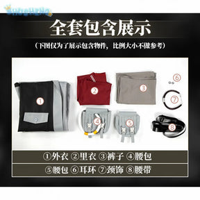 Anime Enjin GACHIAKUTA Cosplay Nji Costume Halloween party fashion men women uniforms jacket pants shirt prop wig New set