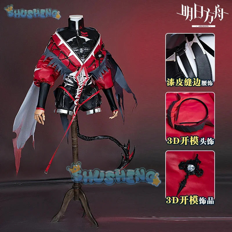 Game Arknights Wiš'adel Cosplay Costume  W Wiš'adel  Cosplay Outfit For Halloween Carnival Uniform Christmas Adult Prop