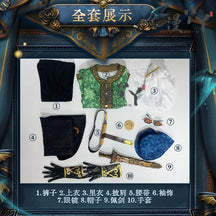Emil Cosplay Game Identity Ⅴ Patient Costume New Romeo Cloak Hat Prop Accessories Set Party Carnival Woman Man Uniform