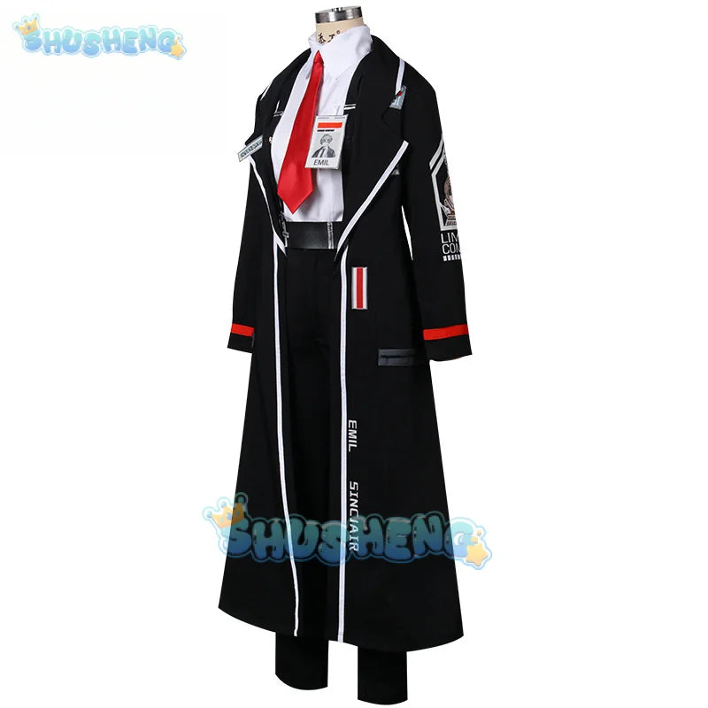 Game Limbus Company Sinclair Cosplay Costume SINCLA Uniforms Black Outfits Halloween Carnival Party Suit Unisex Anime Cosplay