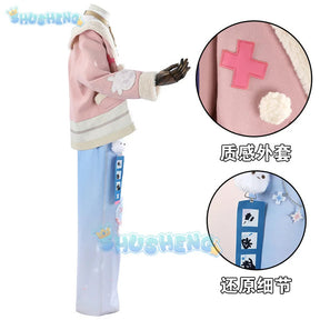 Game Nu:Carnival Blade Cosplay Costume Uniform Halloween Carnival Party Christmas Play Role Pink Coat Pants Hat Full Set for Men