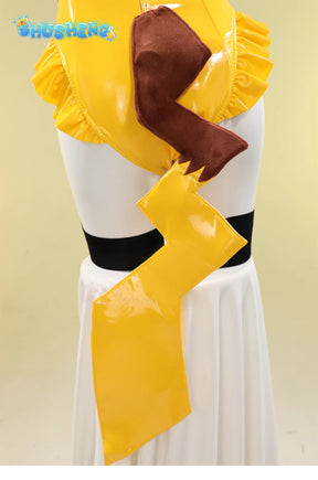 Cosplay Series: Pokemon- Pikachu doujin cute bunny girl Cosplay sexy PU bodycon dress Costume full set Shushengcos S-XL