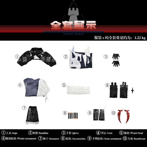 You wish‌ Cosplay Costume Game Arknights Uniform Halloween Carnival Party Christmas Play Role Clothes Clothing for Women