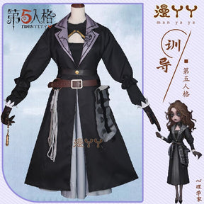 Game Identity ⅤAda Mesmer Psychologist Cosplay Costume Psychologist  Black  Woman Sexy  Suit
