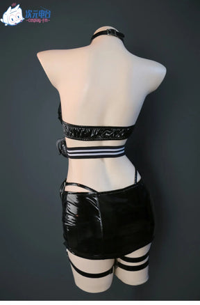 NIKKE：The Goddess of Victory Mihara Cosplay Costume Halloween Carnival Tie up black sexy jumpsuit accessories props uniform set
