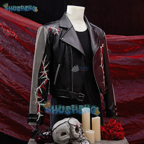 Sylus Cosplay Game Love and Deepspace Costume Handsome and Fashionable Leather Coat Halloween Party Uniform Set Shusheng