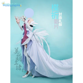 Anime Guilty Crown Inori Yuzuriha Cosplay Costume Women's new elegant Halloween party dress wig accessories props uniform set