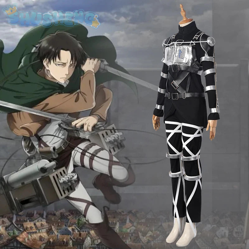 The Final Season Attack 4 Titan Cosplay Costume Anime Rivaille Mikasa AcKerman Shingeki No Kyojin Comiket party Woman Uniform