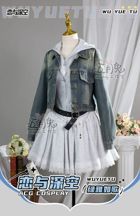 Love and Deepspace Heroines Cosplay Costume Emerald Cadence‌ Halloween Carnival Party Christmas Play Role Clothes Clothing