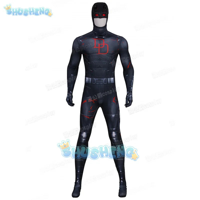 Daredevil‌ Cosplay Costume Jumpsuit Halloween Carnival Party Christmas Play Role Clothes Clothing for Men