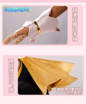 Anime Cosplay Series: Meitantei Pretty Cure!Moria Luluka，Black Q/Cure Arcana Shadow Cosplay Sweet Costume full set Shushengcos