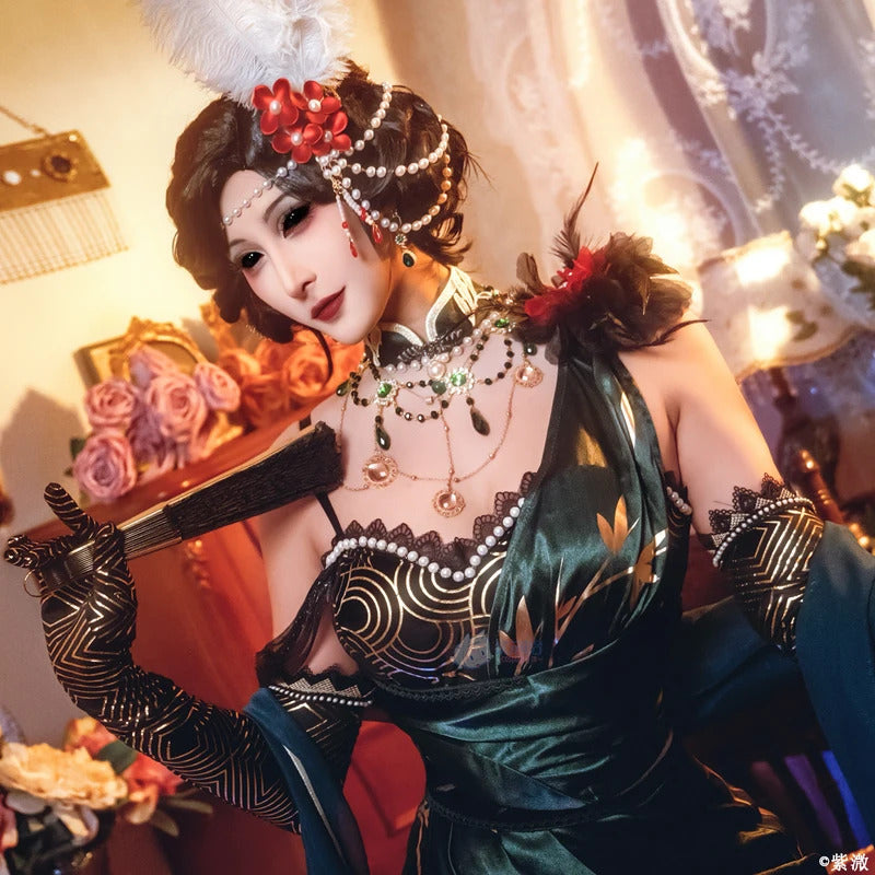Game Identity Ⅴ Michiko Cosplay Geisha Costume Gorgeous dress accessory prop party dance sexy woman full set uniform