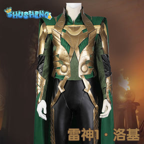 Loki Cosplay 2 Fantasy Battle Suit Super Thor Loki Disguise Costume Accessories Adult Men Roleplay Fantasia Outfits Male