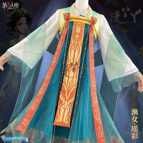Identity Ⅴ Cosplay Grace Naiad Yao Cai Costume Halloween Carnival Chinese Style Gorgeous Hanfu Dress Props and Accessories Set