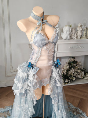 Anime HMS Cheshire Azur Lane Cosplay Costume Women 2025 New Wedding Long Dress Headwear Gloves Props Wig Uniform Halloween Set