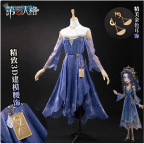 Shusheng-N Game Identity Ⅴ Ada Mesme  Psychologist Cosplay Costume Crown headwear glasses props wig dress set Halloween sexy purple uniform