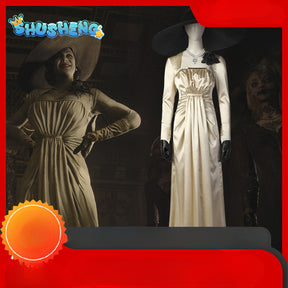 Resident Evil Game Village Alcina Superhero Dimitrescu Role Playing Costume High Quality Sexy Dress