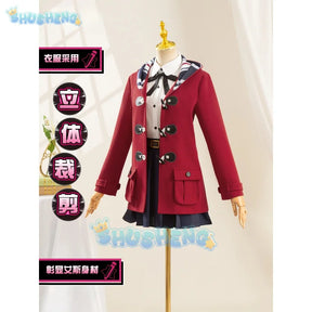 Nina Iseri Cosplay Anime Costume Girls Band Cry JK Jacket Skirt Uniform Belt Togenashi Togeari Halloween Party Girls Women