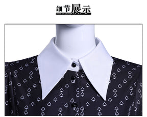 Wednesday Addams Halloween Costume Gothic Costume Wednesday Dress Black Dress White Collar Girls Halloween Costume Dusk Dress