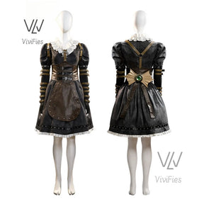 Game Alice: Madness Returns Cosplay Costume Alice Maid Dress Uniform Adult Women Halloween Carnival Party Clothes