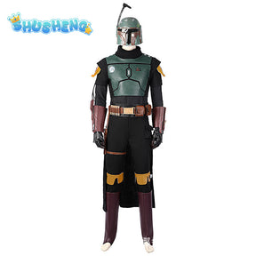 Boba Fett Cosplay Fantasia Costume Disguise For Men Adult Top Pants Vest Halloween Carnival May the Force Festival Roleplay Suit