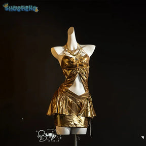 Milly Game Path to Nowhere MBCC-S-459 Cosplay Mi Li Costume Halloween Party Women's Gorgeous Dress Coat Necklace Wig Uniform Set