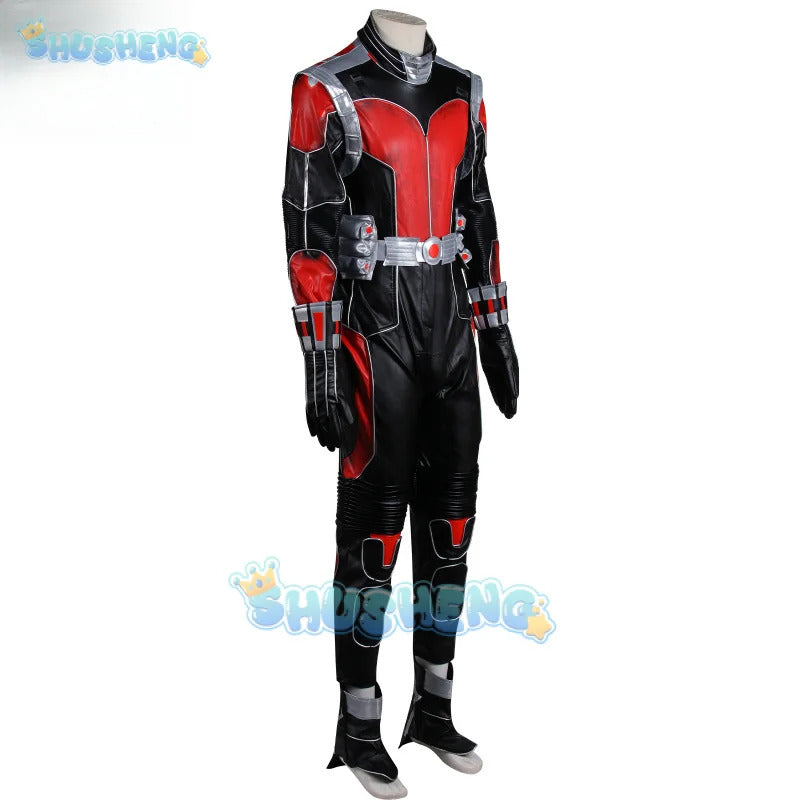 Ant Man Cosplay Scott Lang Costume Jumpsuit, helmet, gloves accessory Halloween party men's Fantasy combat suit set XS-XXXL