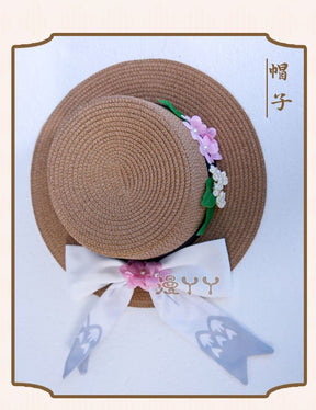 Genshin Impact Kamisato Ayaka New Skin Cosplay Costume Ayaka New Outfits Springbloom Missive Dress Hat Fan Ayaka Dress